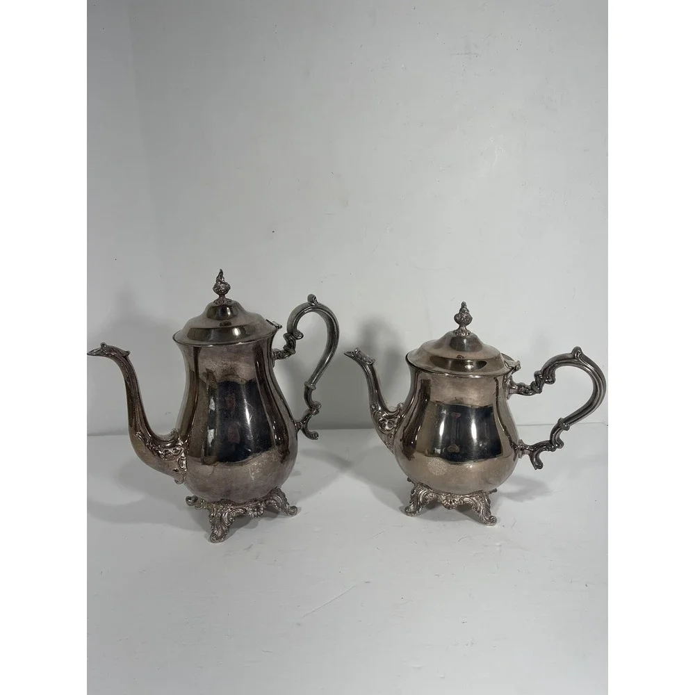 Set Of 2 Gorham E P Silver Vintage Tea or Coffee Pot YH372 And‎ YH370 Stunning